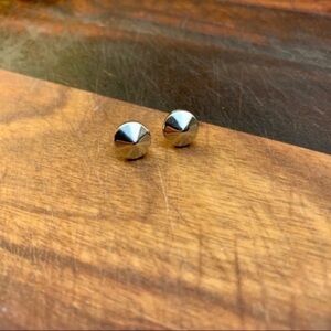 Lightweight Rhodium Spike Stud Post Earrings
